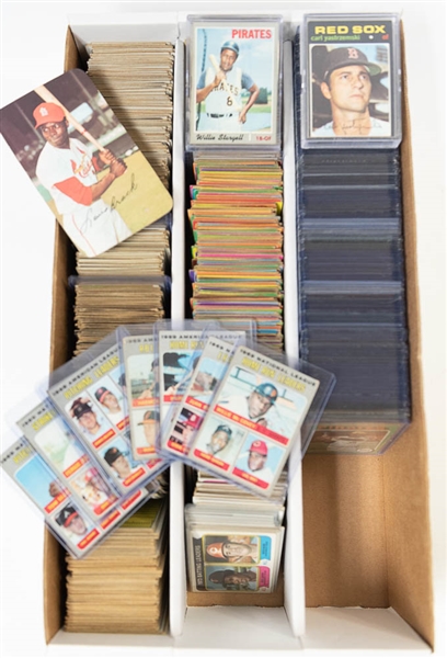 Lot of 1200+ Assorted 1970-1979 Topps Baseball Cards w. 1971 Carl Yaztrzemski
