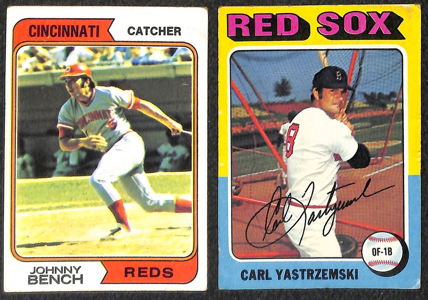 Lot of 1200+ Assorted 1970-1979 Topps Baseball Cards w. 1971 Carl Yaztrzemski