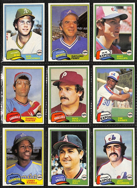 1981 Topps Baseball Complete Card Set + Traded Set & Partial 1980 Topps Set
