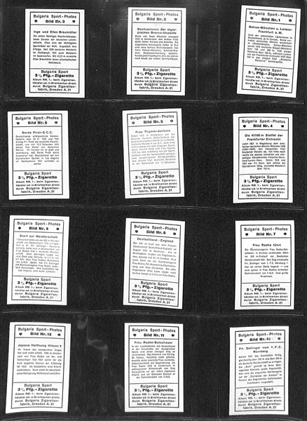 1932 Bulgaria Sports Photos Near Complete Card Set (Missing 5)