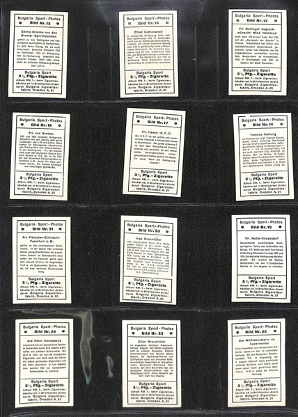 1932 Bulgaria Sports Photos Near Complete Card Set (Missing 5)