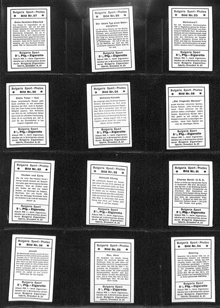 1932 Bulgaria Sports Photos Near Complete Card Set (Missing 5)
