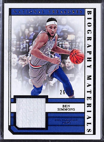 Lot of 15 Football & Basketball Autograph & Relic Cards w. Ben Simmons