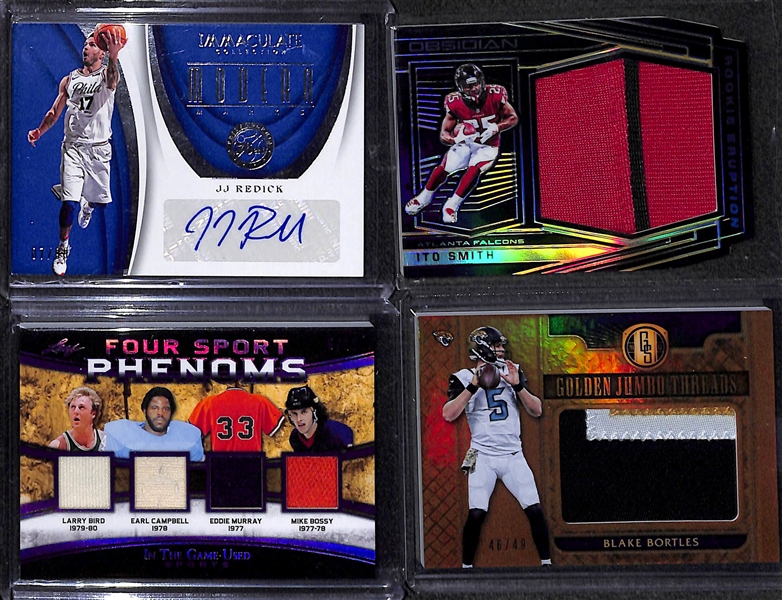 Lot of 15 Football & Basketball Autograph & Relic Cards w. Ben Simmons