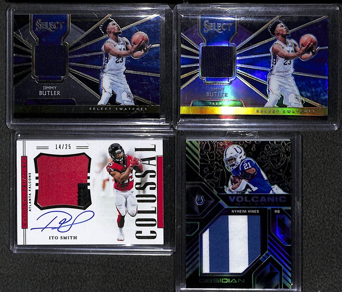 Lot of 15 Football & Basketball Autograph & Relic Cards w. Ben Simmons