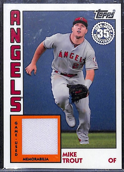 Lot of 26 Baseball Autograph & Relic Cards w. Mike Trout & Rhys Hoskins