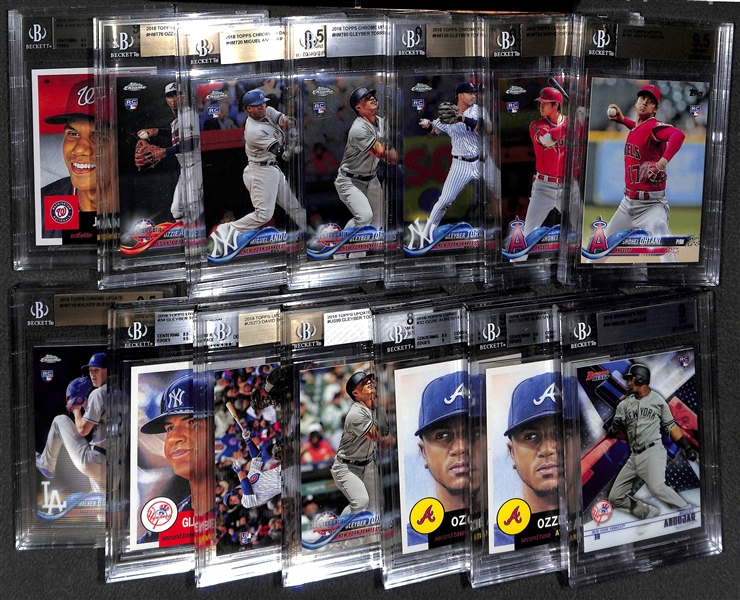 Lot of 14 Baseball Graded Rookie Cards w. Juan Soto