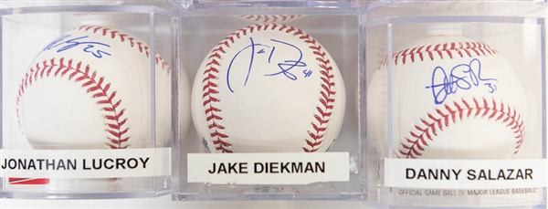 Lot of 10 Signed Official MLB Baseballs w. Ned Yost & Danny Duffy - JSA Auction Letter