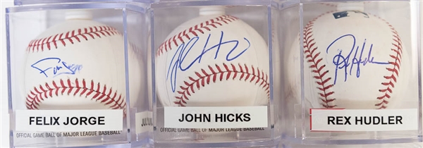 Lot of 10 Signed Official MLB Baseballs w. Ian Kennedy & Alex Avilla - JSA Auction Letter
