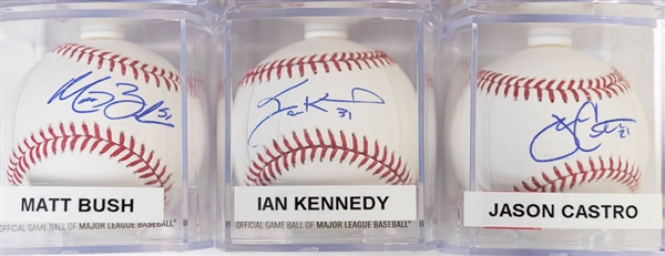 Lot of 10 Signed Official MLB Baseballs w. Ian Kennedy & Alex Avilla - JSA Auction Letter