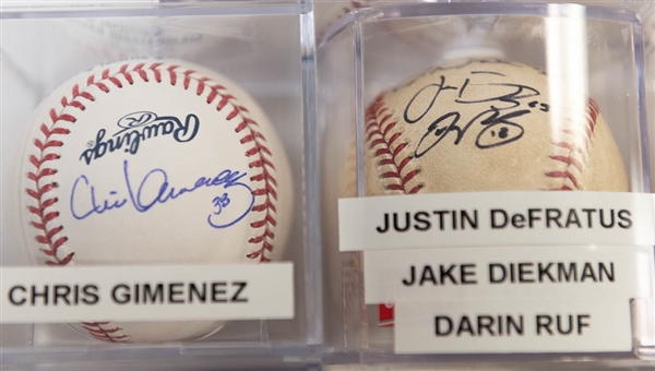 Lot of 9 Signed Official MLB Baseballs w. Brian Dozier & Justin Upton - JSA Auction Letter