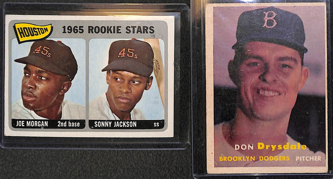 Lot of 6 Vintage Baseball Rookie Card w. Joe Morgan & Don Drysdale