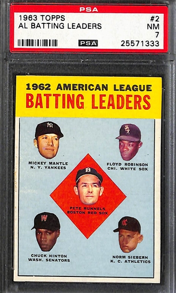 Lot Of 6 Mickey Mantle Graded Vintage Cards w. 1958 Topps All Star