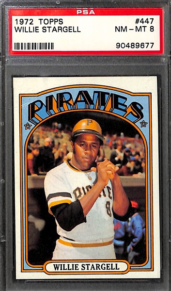 1972 Topps Roberto Clemente PSA 7 & 1972 Topps Willie Stargell PSA 8