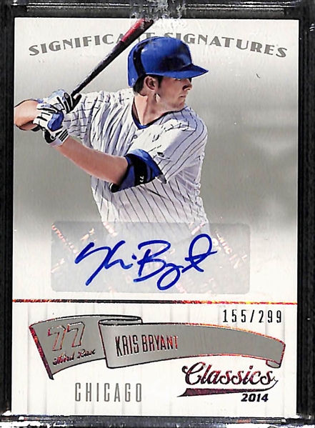 2014 Panini Classics Kris Bryant (Cubs) Significant Signatures Rookie Autograph (#155/299)