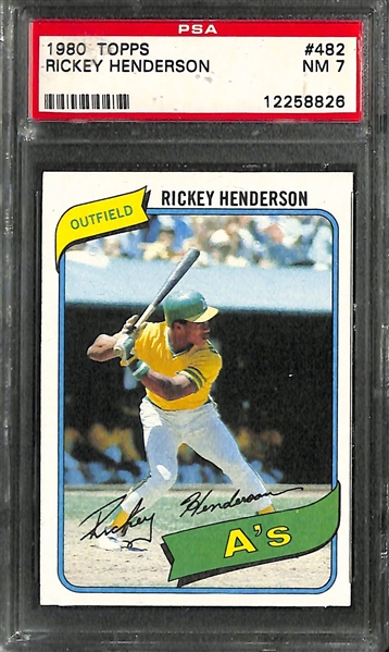 Lot of 3 Rickey Henderson 1980 Topps Graded Rookie Cards