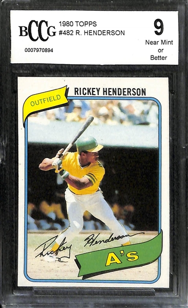 Lot of 3 Rickey Henderson 1980 Topps Graded Rookie Cards