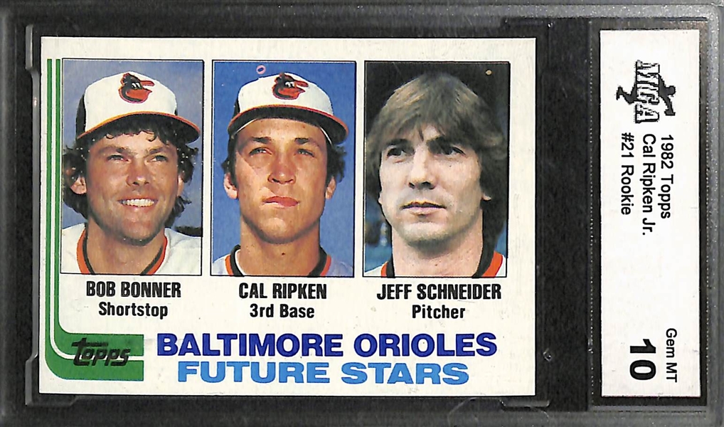 Lot of 4 Cal Ripken Jr & Eddie Murray Graded Rookie Cards