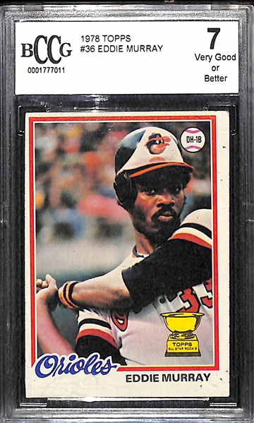Lot of 4 Cal Ripken Jr & Eddie Murray Graded Rookie Cards