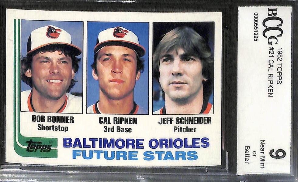 Lot of 4 Cal Ripken Jr & Eddie Murray Graded Rookie Cards