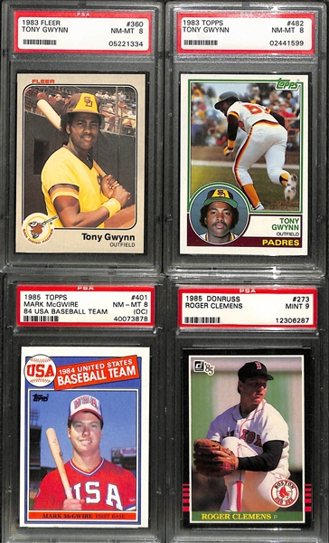 Lot of 16 Baseball Stars Graded Rookie Cards w. Tony Gwynn & Don Mattingly