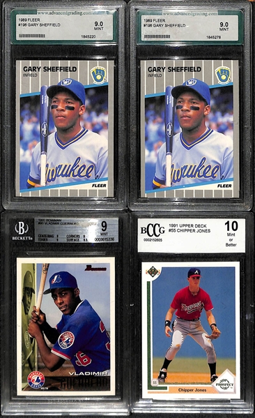 Lot of 16 Baseball Stars Graded Rookie Cards w. Tony Gwynn & Don Mattingly