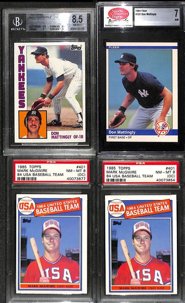 Lot of 16 Baseball Stars Graded Rookie Cards w. Tony Gwynn & Don Mattingly