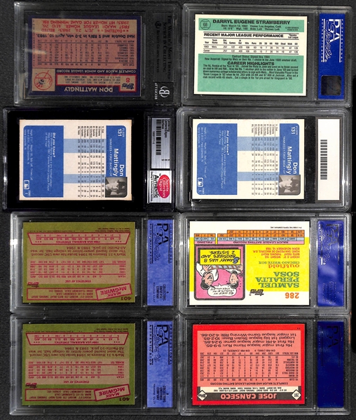 Lot of 16 Baseball Stars Graded Rookie Cards w. Tony Gwynn & Don Mattingly
