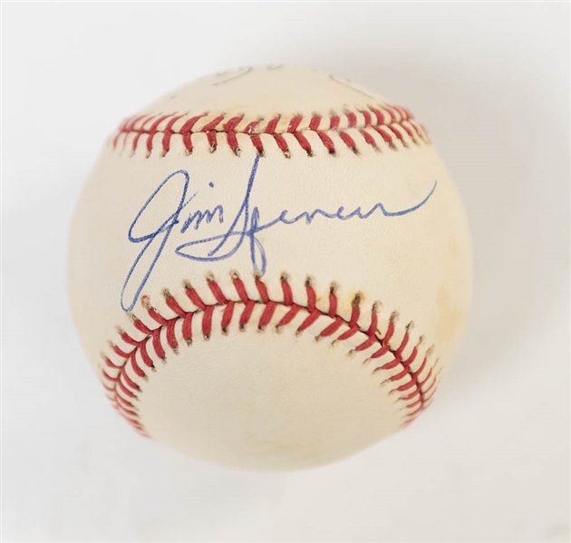 Lot of (3) Yankees Related Signed Baseballs inc. Mattingly, D. Green, and Multi-Signed (G. Perry, Paul Blair, Spencer) - - JSA Auction Letter
