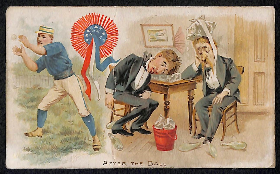 Lot of (5) Late 1800s or Early 1900s Baseball Related Cards and Marketing Adv. Cards