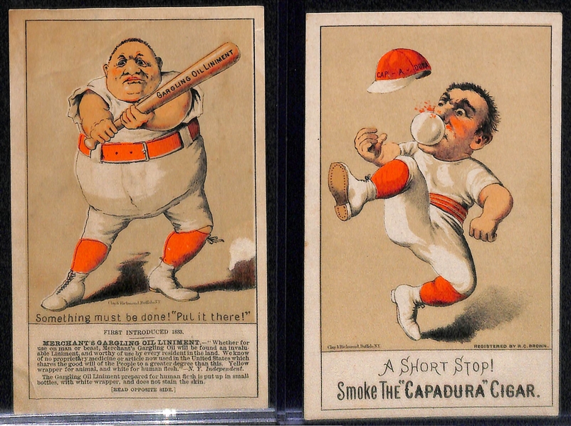 Lot of (5) Late 1800s or Early 1900s Baseball Related Cards and Marketing Adv. Cards