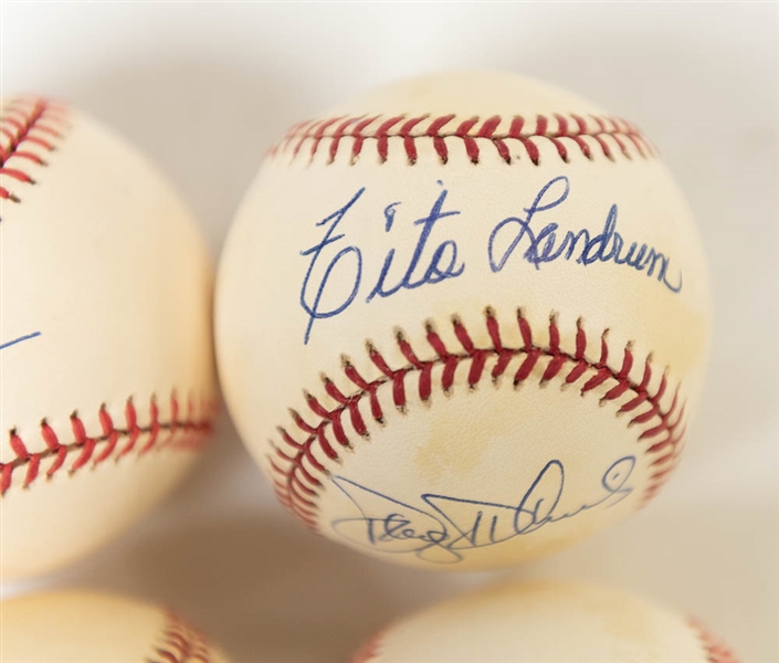 Lot of (4) St. Louis Cardinals Signed Baseballs - JSA Auction Letter