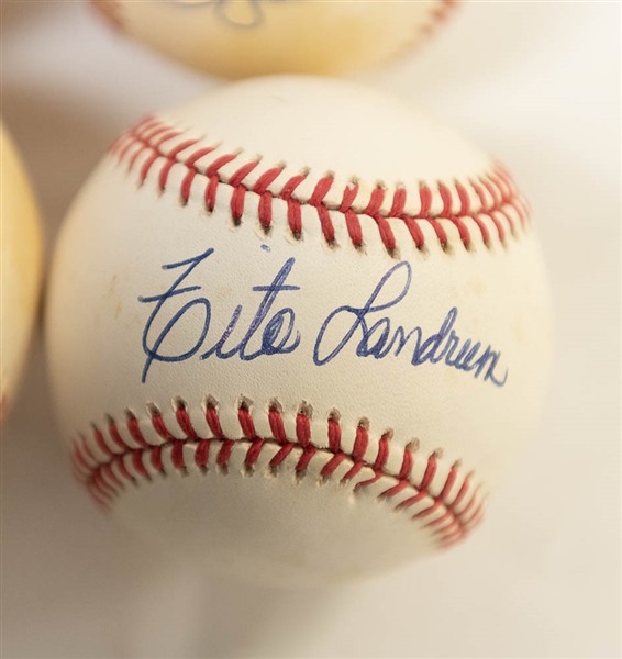 Lot of (4) St. Louis Cardinals Signed Baseballs - JSA Auction Letter