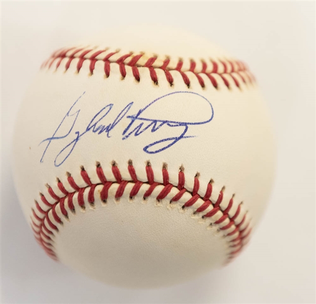 Lot of (4) Dual-Signed Baseballs inc. Ernie Hartwell/Paul Carey; Lasorda/Johnstone; G. Perry/Chambers, Luzinski/Paciorek - JSA Auction Letter