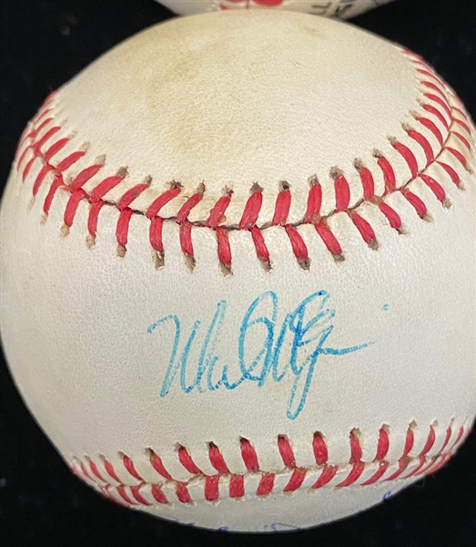 Lot of (4) Signed Baseballs - 1986 Mets (Johnson, Mazzilli, Orosko), 1988 Dodgers (Dempsey +3), 1988 A's (McGwire, +2), & 1989 SF Giants (Will Clark, Ed Jurak)  - JSA Auction Letter