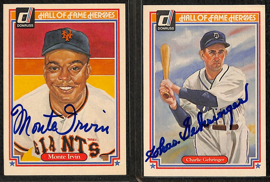 Lot of (11) Signed Donruss Hall of Fame Cards (w/ Snider, Mize, Grimes, Musial, Gehringer, +6 more) - JSA Auction Letter