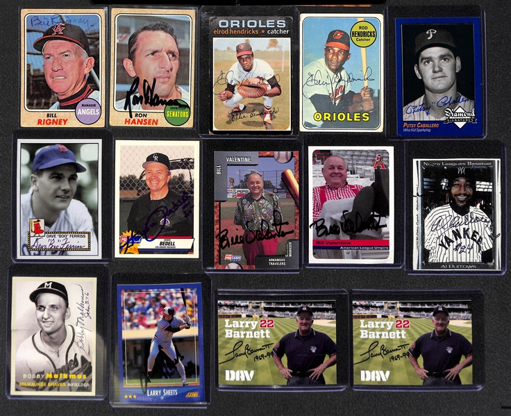 Lot of (27) Signed Cards (Mostly 1950s-1970s) inc. 1955 Podres, 1955 & 1956 Turley - JSA Auction Letter