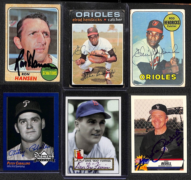 Lot of (27) Signed Cards (Mostly 1950s-1970s) inc. 1955 Podres, 1955 & 1956 Turley - JSA Auction Letter