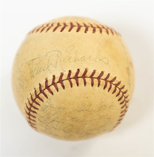 1959-60 Orioles Team-Signed Baseball w/ (24) Autographs Inc. B. Robinson and H. Wilhelm - JSA Auction Letter