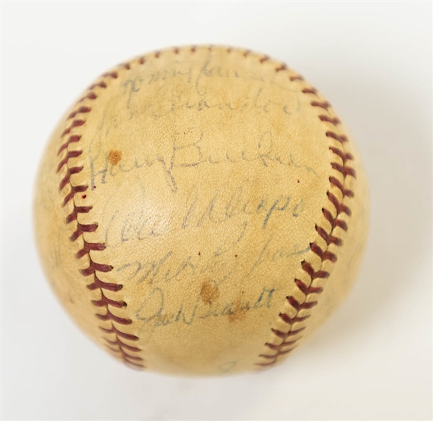 1959-60 Orioles Team-Signed Baseball w/ (24) Autographs Inc. B. Robinson and H. Wilhelm - JSA Auction Letter