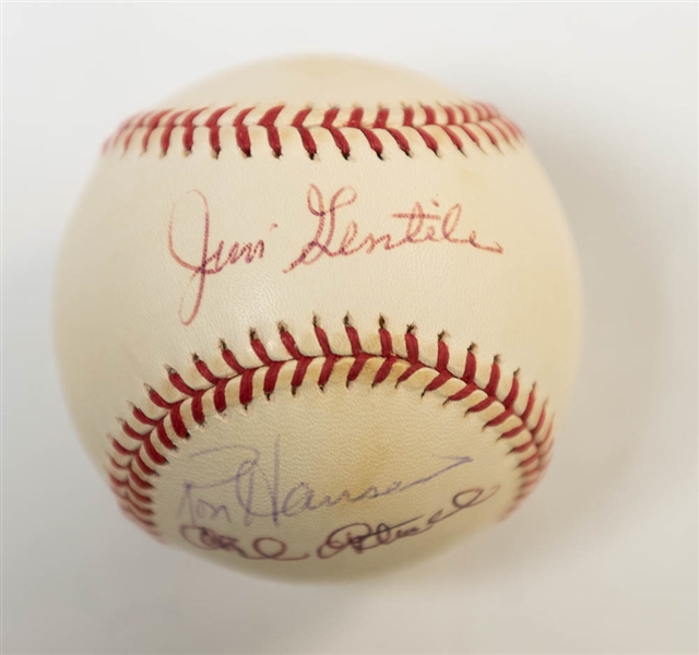 Lot of (3) Orioles Partial Team Signed Baseballs (1960, 1963, and 1965) w/ B. Robinson, L. Appling, B. Powell - JSA Auction Letter