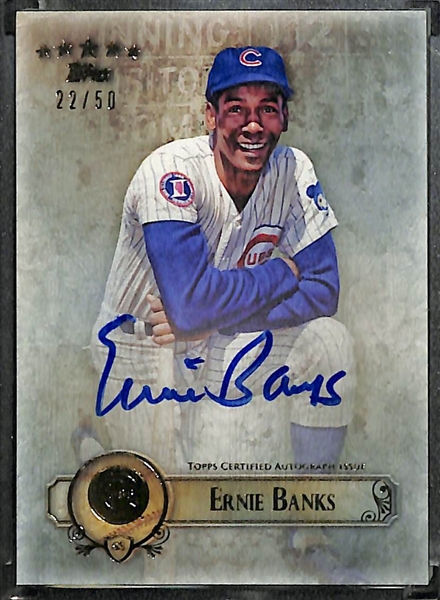 Lot of 6 2013 Topps Five Star Autograph Cards w. Ernie Banks & Nomar Garciaparra