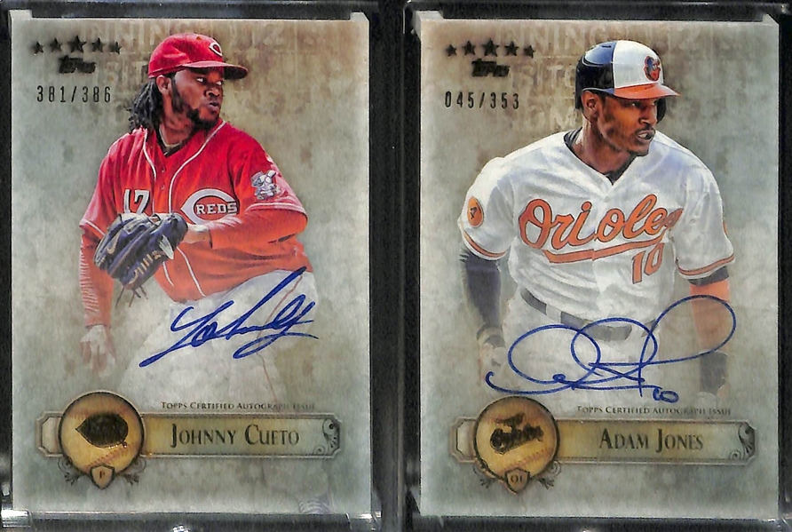 Lot of 6 2013 Topps Five Star Autograph Cards w. Ernie Banks & Nomar Garciaparra