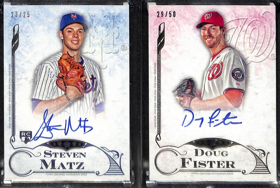 Lot of 10 2015 Topps Five Star Autograph Cards w. Lester & O'Neill