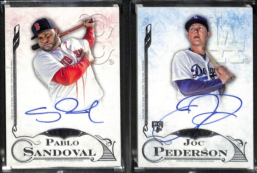 Lot of 10 2015 Topps Five Star Autograph Cards w. Lester & O'Neill