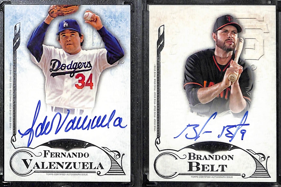 Lot of 10 2015 Topps Five Star Autograph Cards w. DeGrom & Biggio