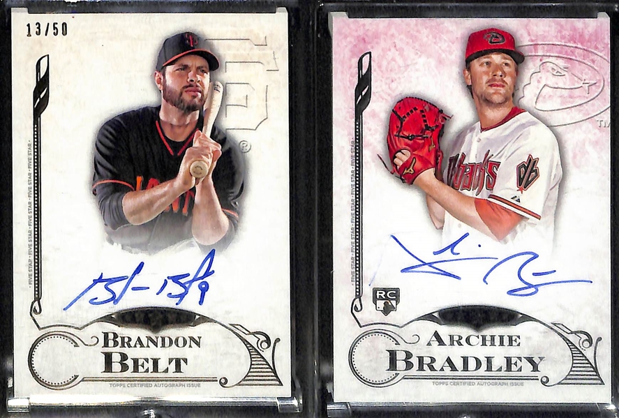 Lot of 10 2015 Topps Five Star Autograph Cards w. DeGrom & Biggio