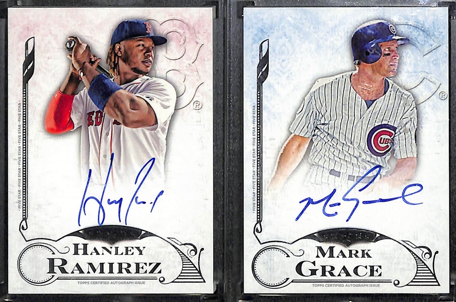 Lot of 10 2015 Topps Five Star Autograph Cards w. DeGrom & Biggio