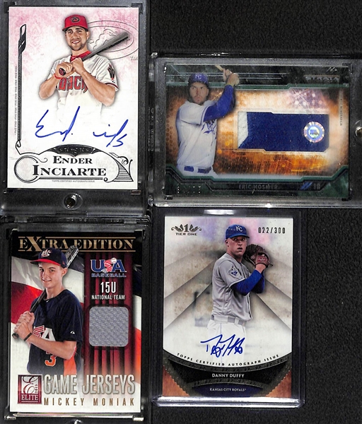 Lot of 12 Baseball Autograph & Relic Cards w. Whit Merrifield & Anthony Rizzo
