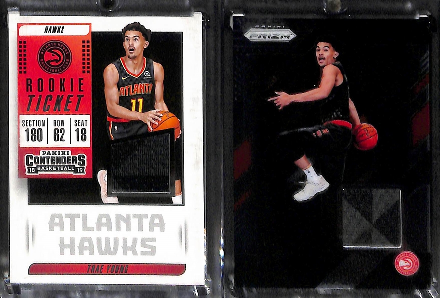Lot of 7 Luka Doncic & Trae Young Rookie Jersey Cards